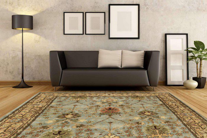 Hand knotted area rugs