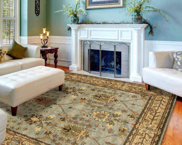 Hand knotted area rugs